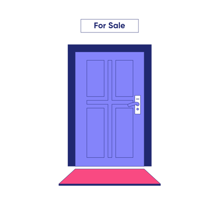 Apartment for Sale Illustration in Duotone Style