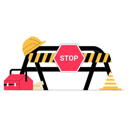 Construction Site Barrier Animation