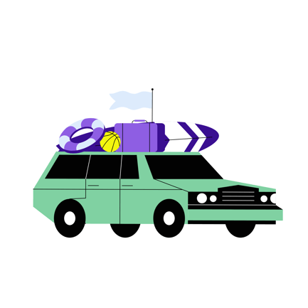 Vacation Car Packed for Trip