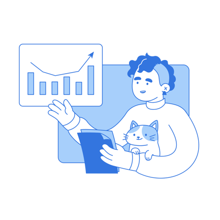 Young Woman Giving a Presentation Online