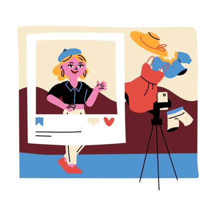 Grwm Social Media Influencer Fashion Haul Animation