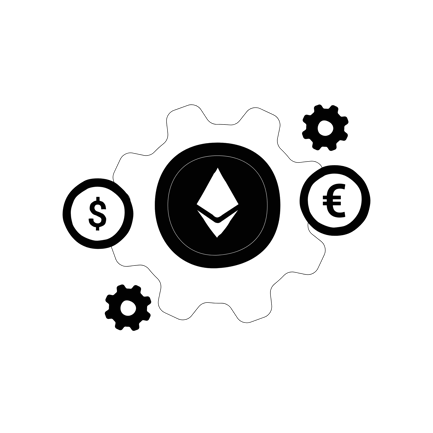 Ethereum Asset Line Art Illustration