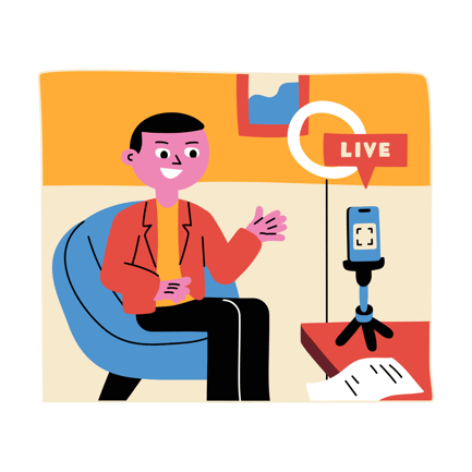 Live Streaming Content Creator Animation