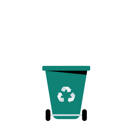 Recycle Bin Animation with Paper