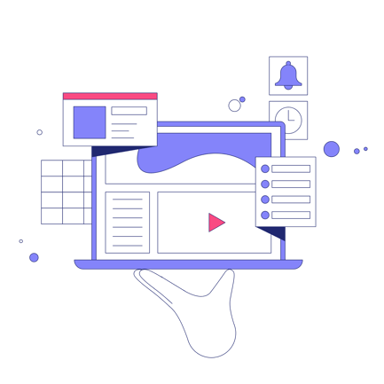 Duotone Landing Page Illustration for Technology