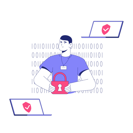 Cybersecurity Engineer Illustration