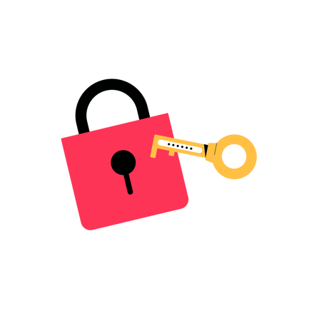 Padlock and Key Security Illustration