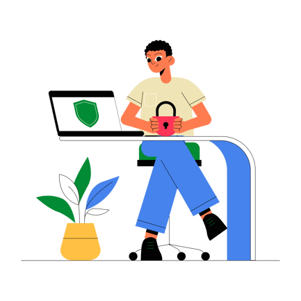 Cybersecurity Engineer Illustration