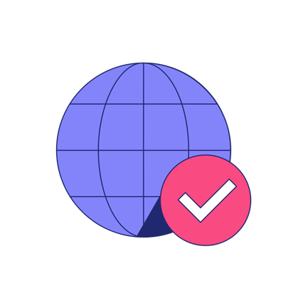 Internet Security Illustration with Check Mark