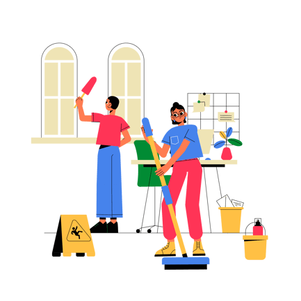 Room Cleaning Illustration