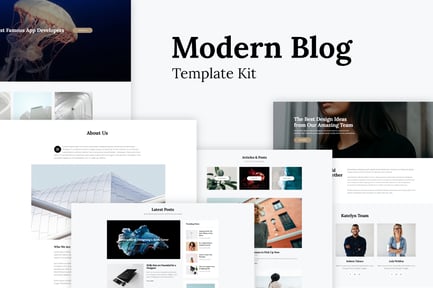 Preview: Katelyn - Modern Blog Template Kit