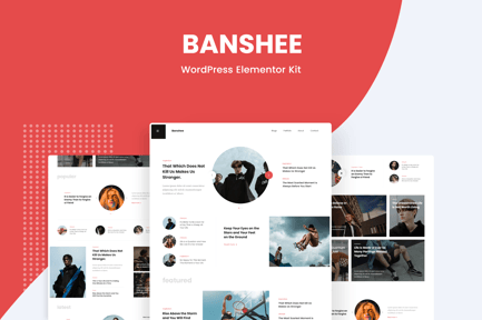 Preview: Banshee - News & Magazine WordPress Elementor Pro Template Kit