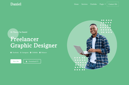 Preview: Daniel - Personal Freelancer Elementor Template Kit