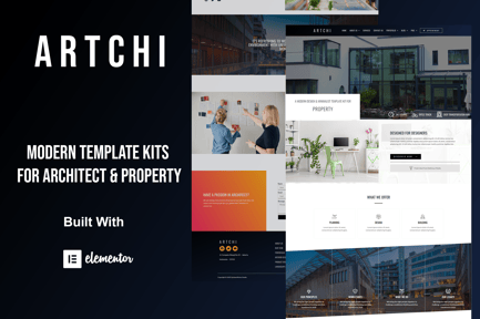 Preview: Artchi - Modern Architecture Elementor Template Kit
