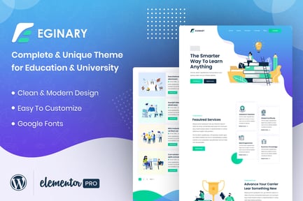 Preview: Eginary - Online Education Elementor Template Kit