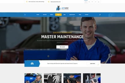 Preview: Automov - Car Repair & Services Elementor Template Kit