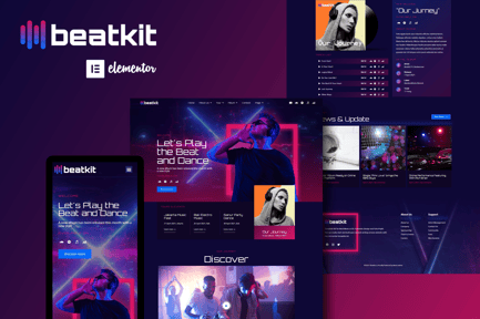 Preview: BeatKit - Music Events Elementor Template Kit