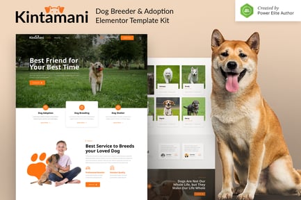 Preview: Kintamani – Dog Breeder & Adoption Elementor Template Kit