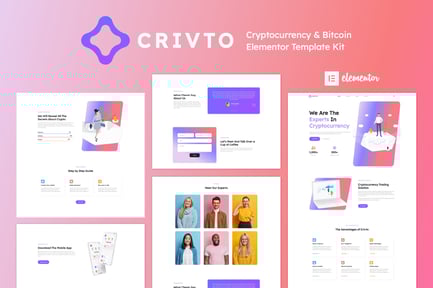 Preview: Crivto - Cryptocurrency & Bitcoin Elementor Template Kit