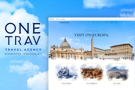 Preview: Onetrav - Travel Agency Elementor Template Kit