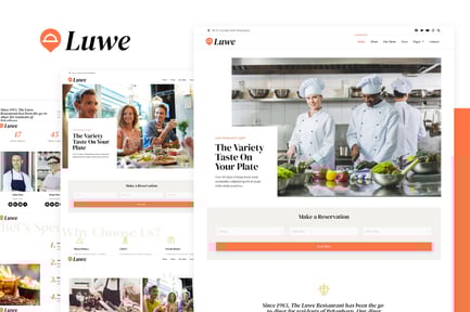 Preview: Luwe - Restaurant Elementor Template Kit