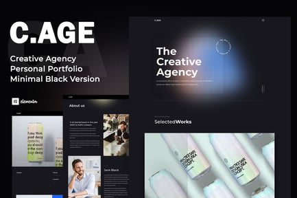 Preview: C.AGE - Creative Agency Personal Portfolio Elementor Template Kit