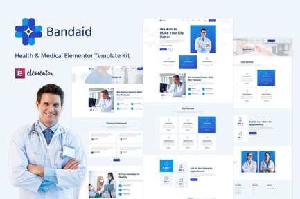 Preview: Bandaid - Health & Medical Elementor Template Kit