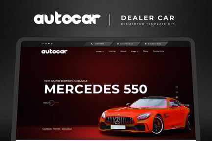 Preview: Autocar - Car Dealer Elementor Pro Template Kit