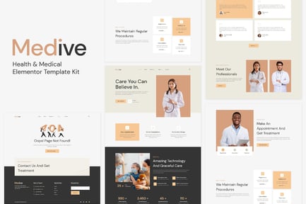 Preview: Medive - Health & Medical Elementor Template Kit