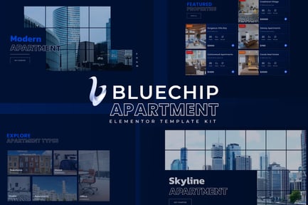 Preview: Bluechip - Apartment & Property Elementor Template Kit