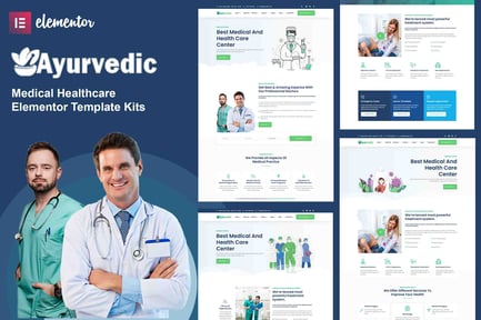 Preview: Ayurvedic - Medical Healthcare Elementor Pro Template Kits