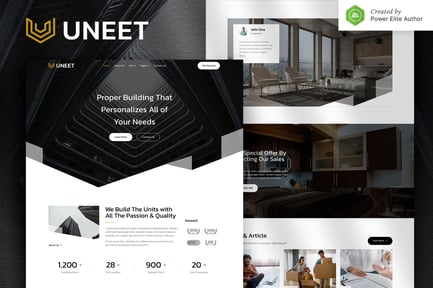 Preview: Uneet – Apartment & Single Property Real Estate Elementor Template Kit