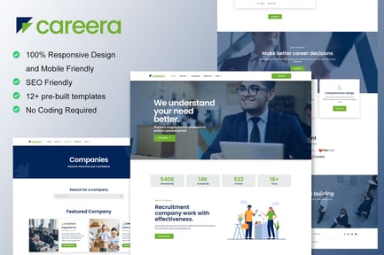 Preview: Careera - Recruitment Agency Elementor Template Kit