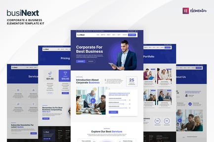 Preview: Businext - Corporate Business Elementor Template Kit