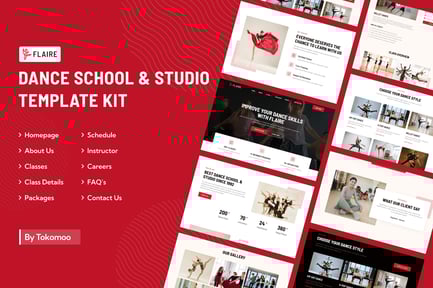 Preview: Flaire | Dance School & Studio Elementor Template Kit