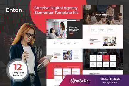 Preview: Enton - Creative Agency Elementor Template Kit