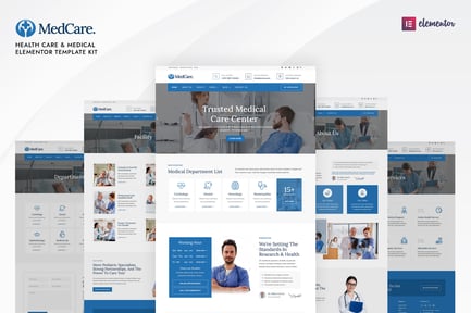 Preview: Medcare - Health Care & Medical Elementor Template Kit