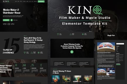 Preview: Kino - Film Maker & Movie Studio Elementor Template Kit