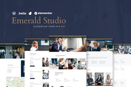 Preview: Emerald Studio - Digital Agency Elementor Template Kit