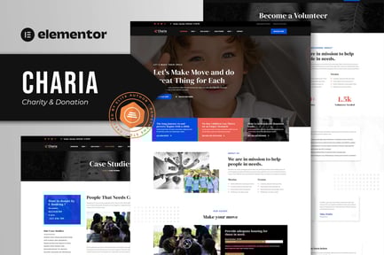 Preview: Charia - Charity & Donation Elementor Template Kit