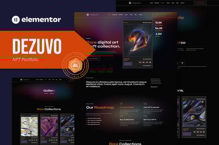 Preview: Dezuvo - NFT Portfolio Elementor Template Kit