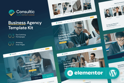 Preview: Consultic - Business Agency Elementor Template Kit