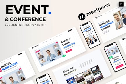 Preview: Meetpress - Event & Conference Elementor Template Kit