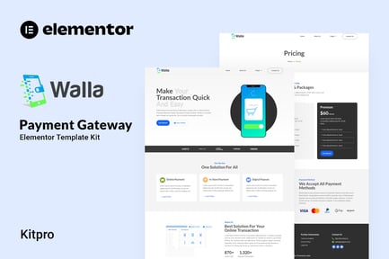 Preview: Walla - Payment Gateway Elementor Template Kit