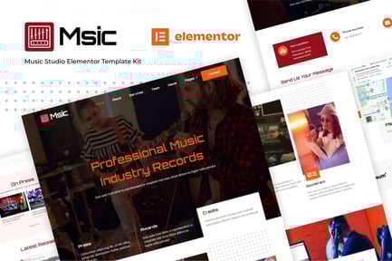 Preview: Msic - Music Studio Elementor Template Kit