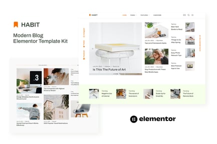 Preview: Habit - Modern Blog Elementor Template Kit