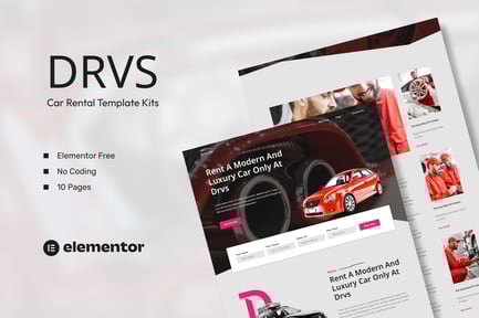 Preview: DRVS – Car Rental Elementor Template Kit