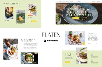 Preview: Flaten - Restaurant & Catering Services Elementor Template Kit