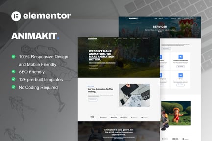 Preview: Animakit - Animation Studio Elementor Pro Template Kit