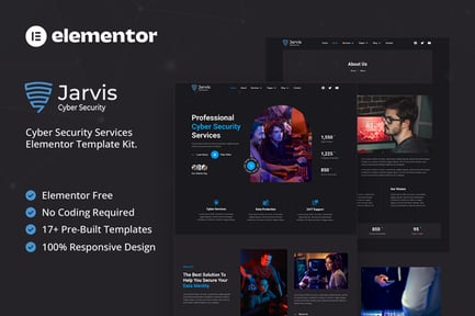 Preview: Jarvis - Cyber Security Services Elementor Template Kit